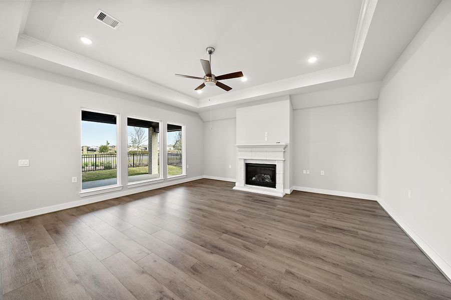 Representative unfurnished interior of a home built from the Dogwood by Caldwell Homes in The Highlands, Porter (Image 38). Representative unfurnished interior of a home built from the Dogwood by Caldwell Homes in The Highlands, Porter (Image 38).