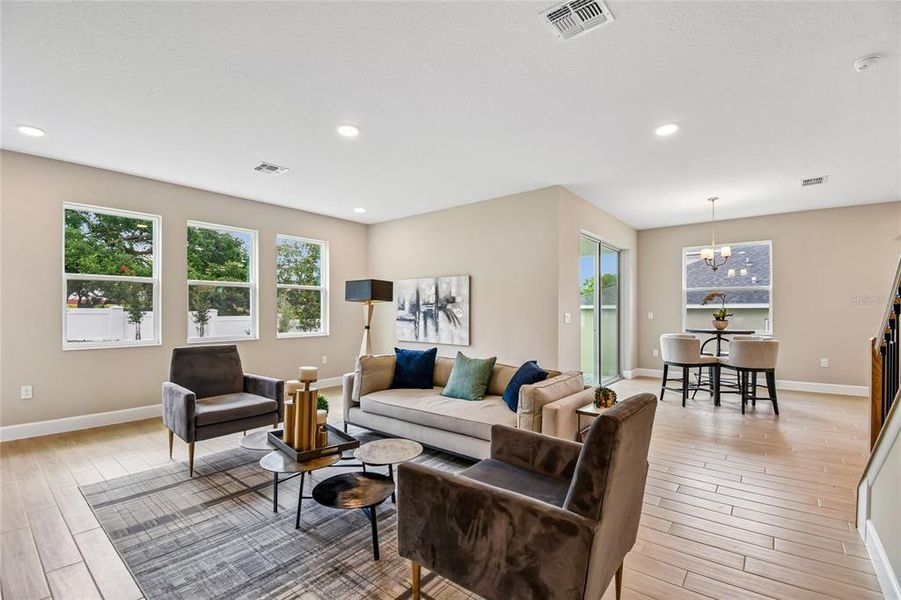 Furnished interior view inside a new home in Wolf Lake Ranch, Apopka (Image 15). Furnished interior view inside a new home in Wolf Lake Ranch, Apopka (Image 15).