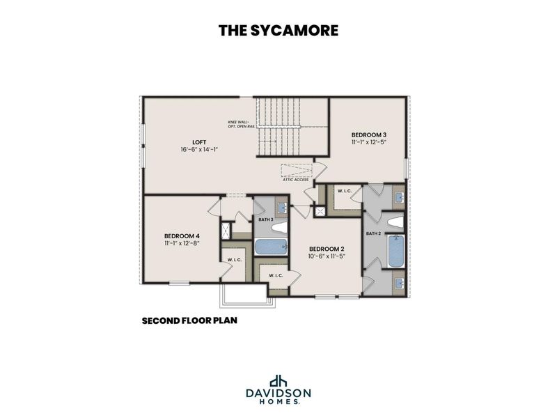 2D floor plan layout for the The Sycamore B by Davidson Homes LLC in Heartland, Heartland, TX (Image 4). 2D floor plan layout for the The Sycamore B by Davidson Homes LLC in Heartland, Heartland, TX (Image 4).