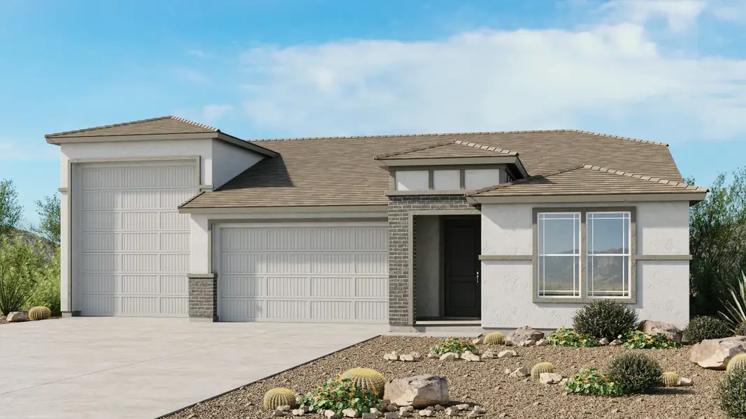 Representative exterior photo of a completed home built from the Crossing by Taylor Morrison in Salero Journey, Laveen, AZ (Image 3).