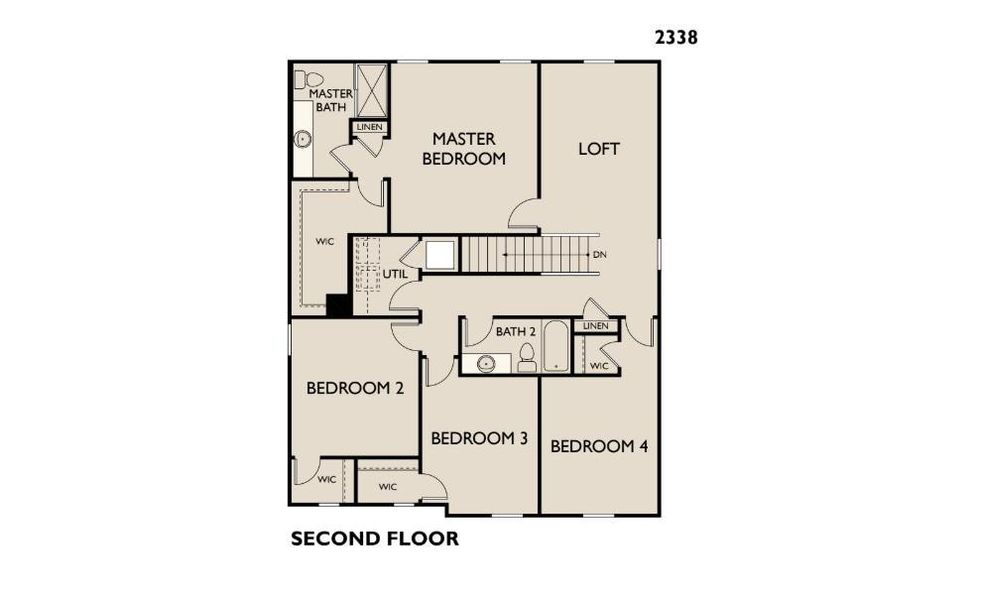 2D floor plan layout of this home in Willow Springs, Buda, TX (Image 3).