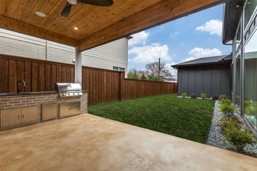 Exterior details and patio area of a home in , Dallas (Image 3). Exterior details and patio area of a home in , Dallas (Image 3).
