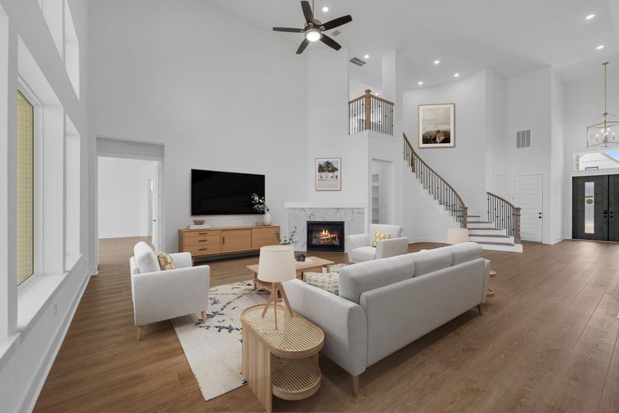 Furnished interior view inside a new home in Bridgeland, Cypress (Image 5).