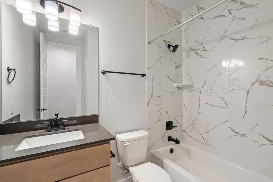 Furnished interior view inside a new home in Park Collection at Lariat, Liberty Hill (Image 5). Furnished interior view inside a new home in Park Collection at Lariat, Liberty Hill (Image 5).