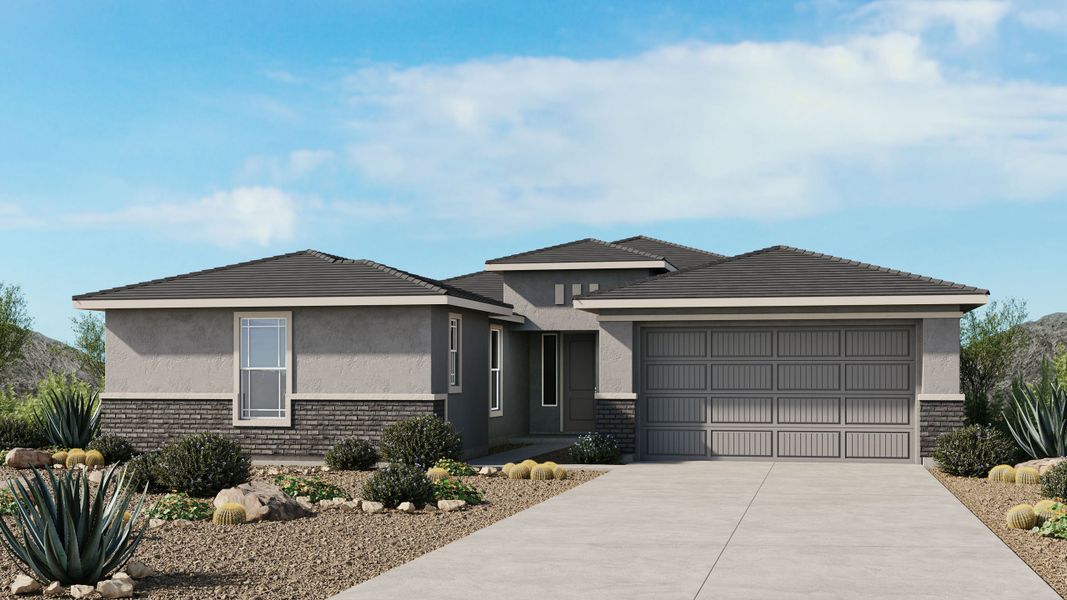 Representative exterior photo of a completed home built from the Everglade by Taylor Morrison in Ladera Trails, Peoria, AZ (Image 3).