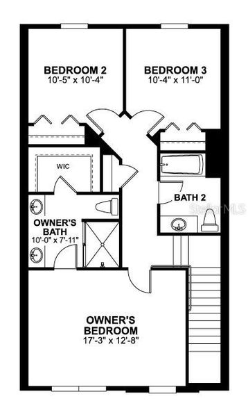 2D floor plan layout of this home in Center Lake on the Park, St. Cloud, FL (Image 5). 2D floor plan layout of this home in Center Lake on the Park, St. Cloud, FL (Image 5).
