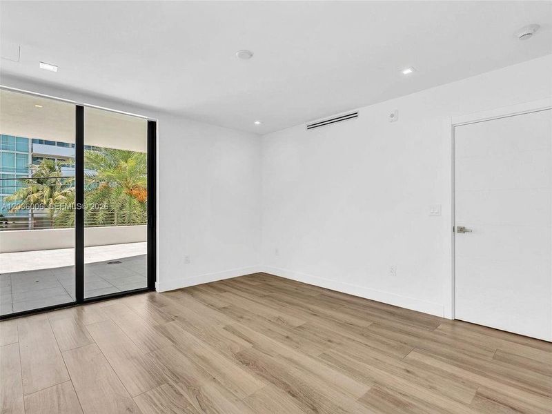 Bedroom with 2nd terrace access.