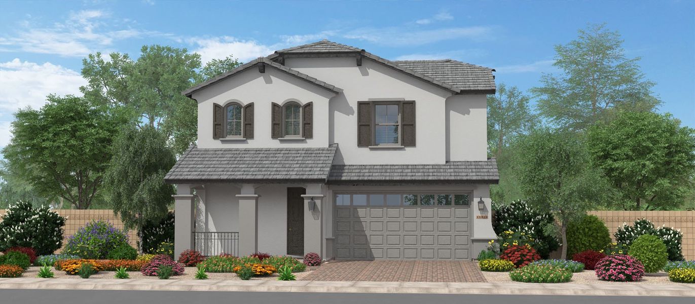 Representative exterior photo of a completed home built from the Ridgeview by Fulton Homes in Redwood Valley at Acclaim, Avondale, AZ (Image 6).