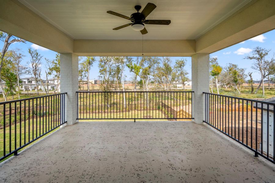 Exterior details and patio area of a home in Sienna 70' Lots, Missouri City (Image 3). Exterior details and patio area of a home in Sienna 70' Lots, Missouri City (Image 3).