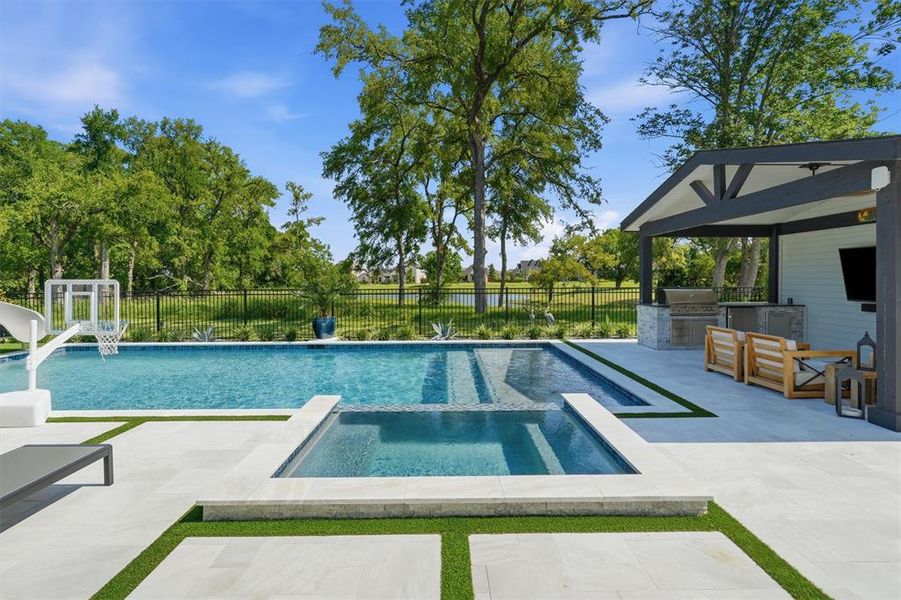Exterior details and patio area of a home in Trinity Falls: 70ft. lots, McKinney (Image 20).