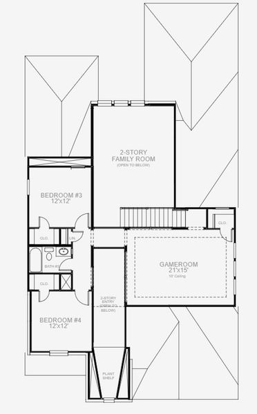 2D floor plan layout for the 2797W by Perry Homes in Two Step Farm 50', Montgomery, TX (Image 4). 2D floor plan layout for the 2797W by Perry Homes in Two Step Farm 50', Montgomery, TX (Image 4).