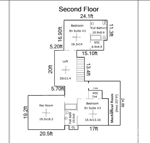 2D floor plan layout of this home in , Weaverville, NC (Image 6).