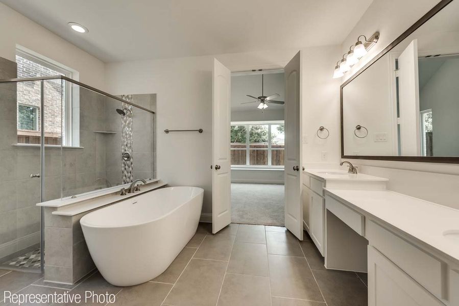Representative furnished interior of a home built from the Charleston II by Grand Homes in Grand Oaks, Celina (Image 10).