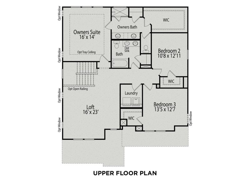 2D floor plan layout for the The Chestnut A by Davidson Homes LLC in Enclave at Belmont, Belmont, NC (Image 4).