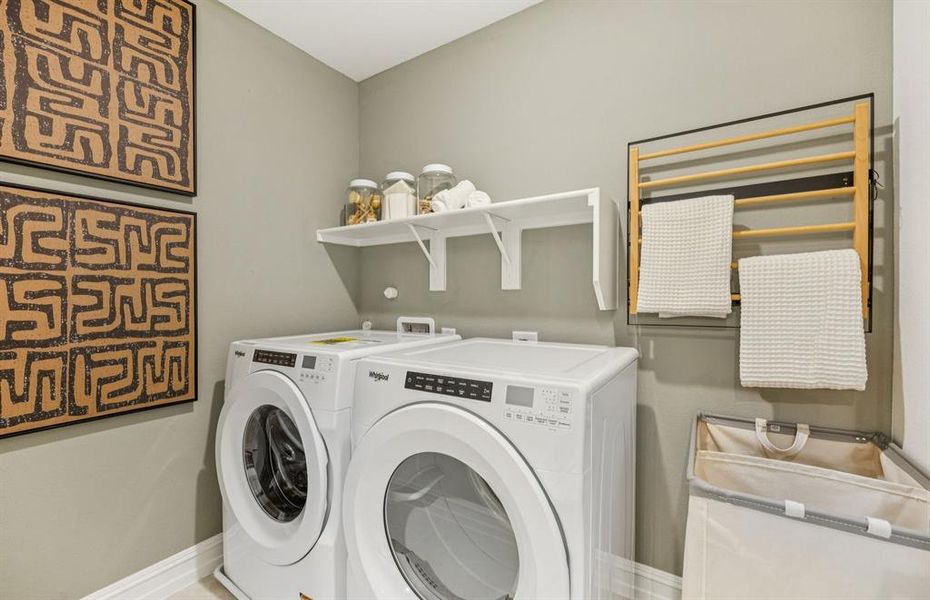 *Model Representation - Laundry room with extra storage space