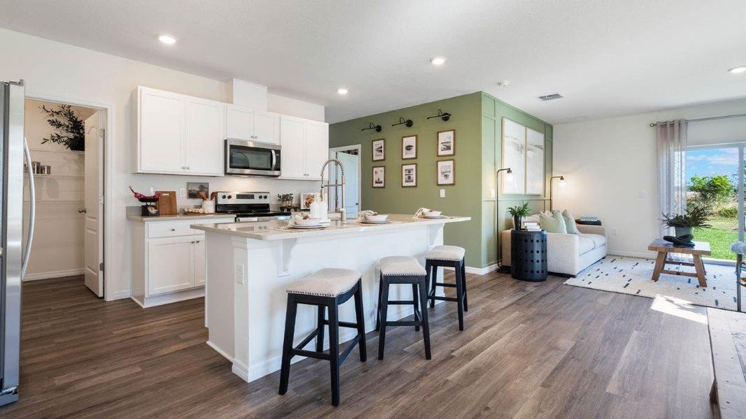 Furnished interior view inside a new home in Lake Deer Estates, Poinciana (Image 15). Furnished interior view inside a new home in Lake Deer Estates, Poinciana (Image 15).
