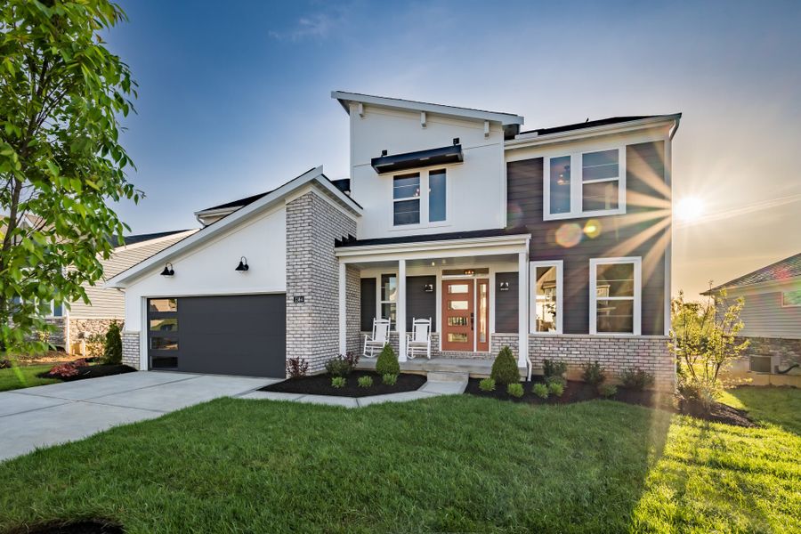 Representative exterior photo of a completed home built from the Avery by Fischer Homes in Twin Lakes, Hoschton, GA (Image 25).
