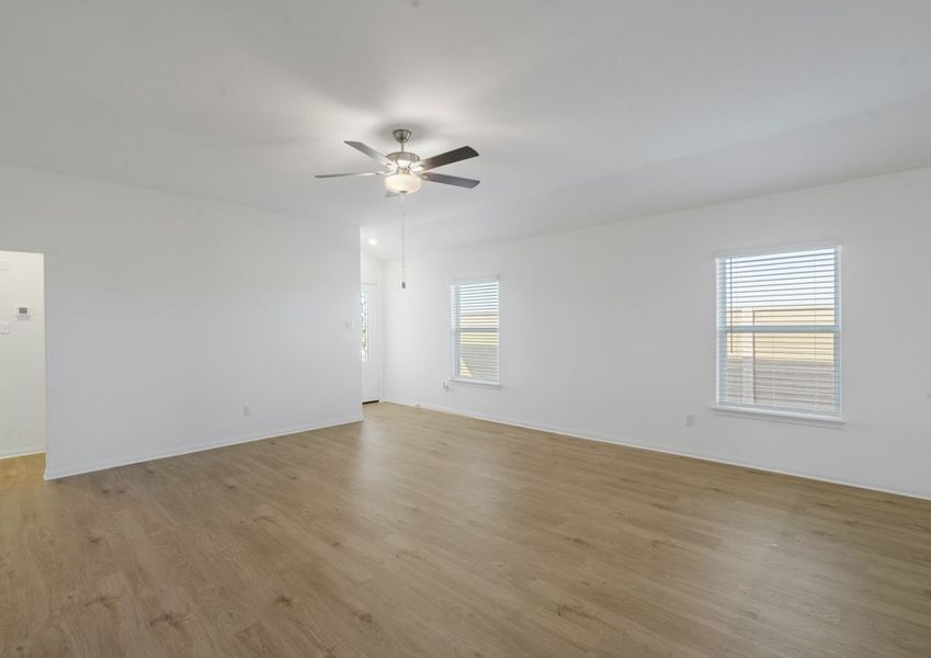 Family room with vinyl flooring