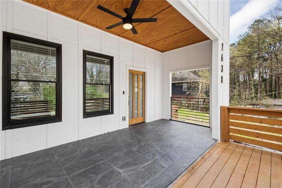 Exterior details and patio area of a home in , Atlanta (Image 22).