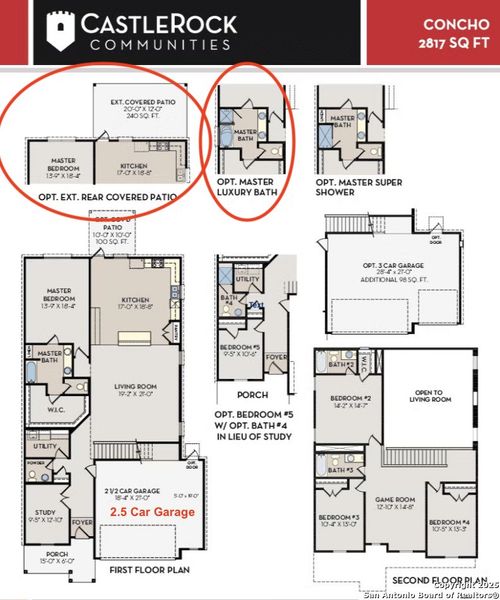 2D floor plan layout of this home in Hickory Ridge, Elmendorf, TX (Image 5).