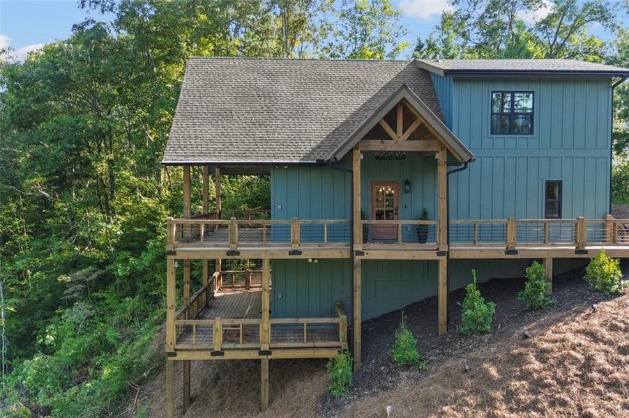 Exterior details and patio area of a home in , Talking Rock (Image 26).