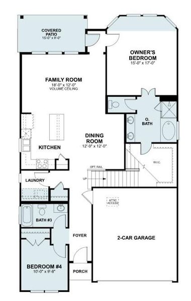 2D floor plan layout of this home in Estancia West, Manchaca, TX (Image 18).