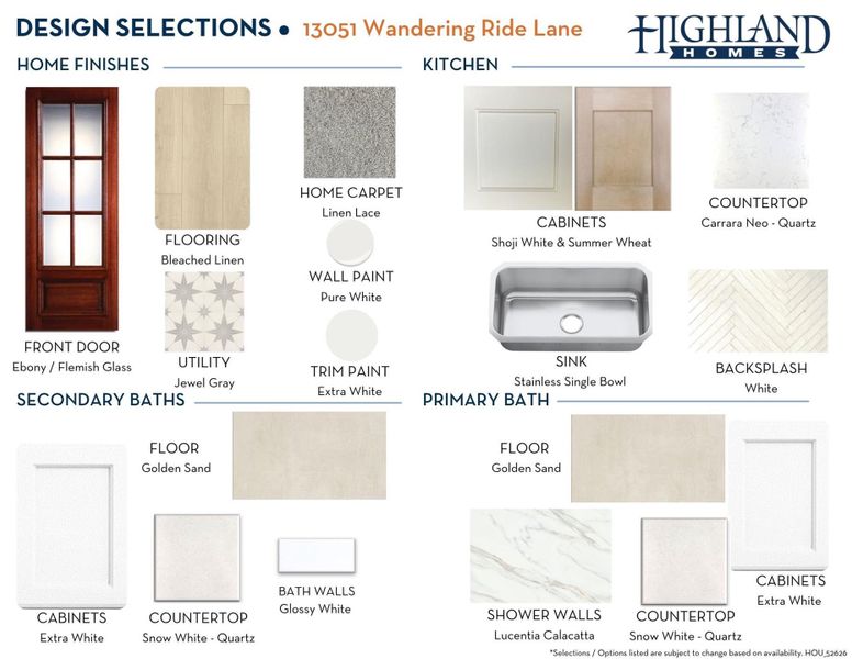 Design Selections