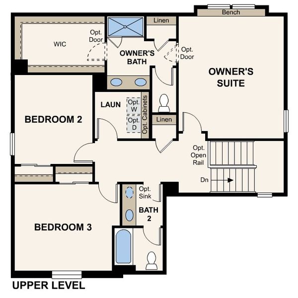 2D floor plan layout for the Platte by Century Communities in Coyote Creek, Fort Lupton, CO (Image 4).