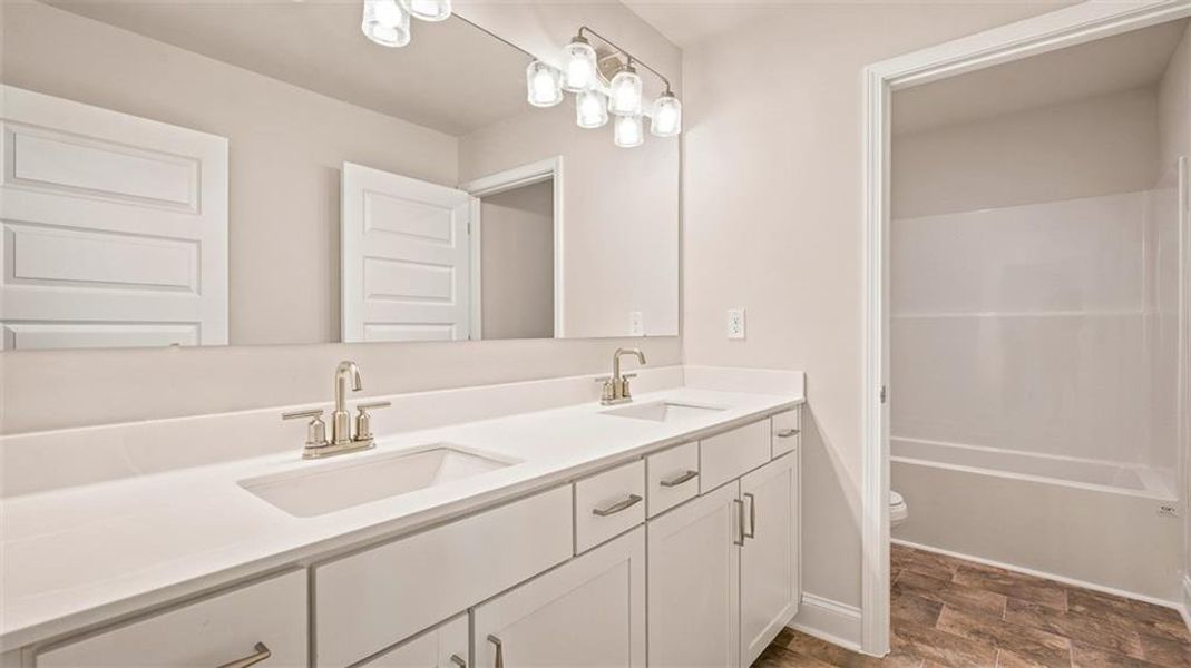 Furnished interior view inside a new home in Evergreen Crossing, Locust Grove (Image 9). Furnished interior view inside a new home in Evergreen Crossing, Locust Grove (Image 9).