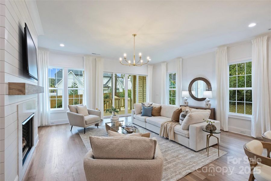 Furnished interior view inside a new home in , Charlotte (Image 1). Furnished interior view inside a new home in , Charlotte (Image 1).