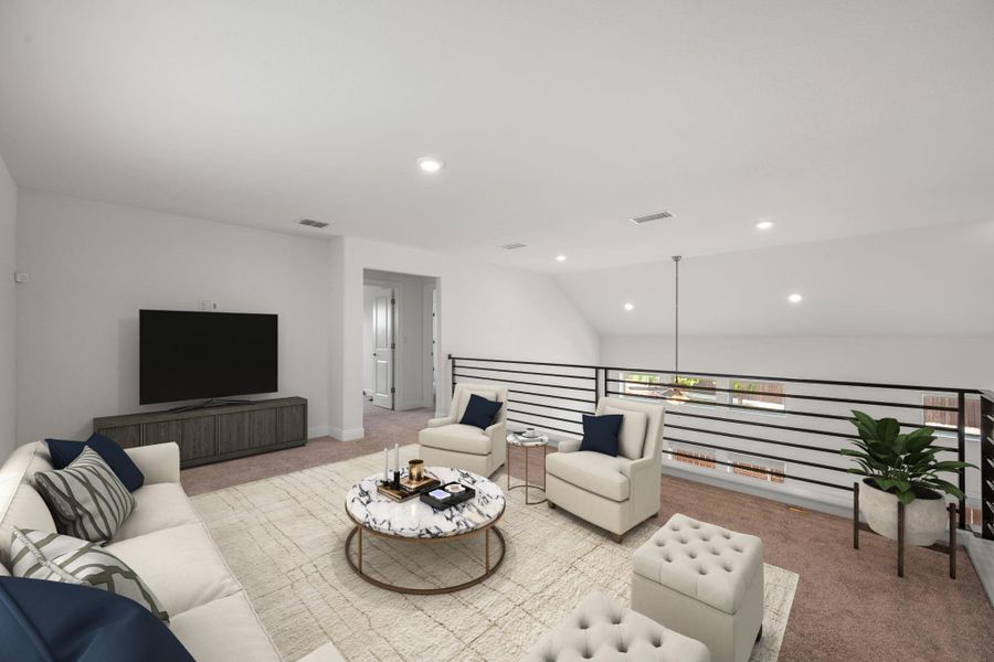 Furnished interior view inside a new home in Messinger Village, Austin (Image 15).