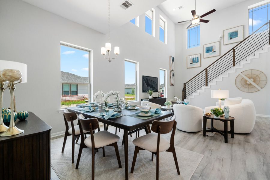 Furnished interior view inside a new home in Bluebonnet Village, Bellville (Image 8). Furnished interior view inside a new home in Bluebonnet Village, Bellville (Image 8).