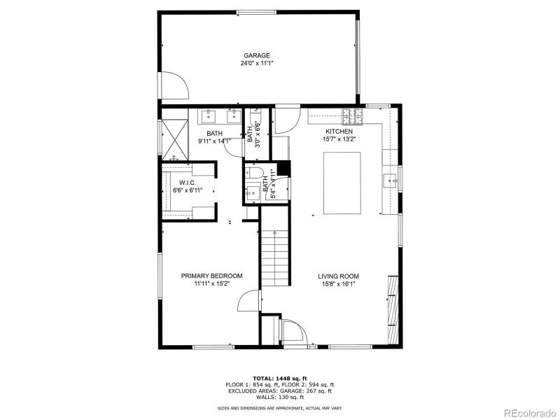 2D floor plan layout of this home in , Denver, CO (Image 3).