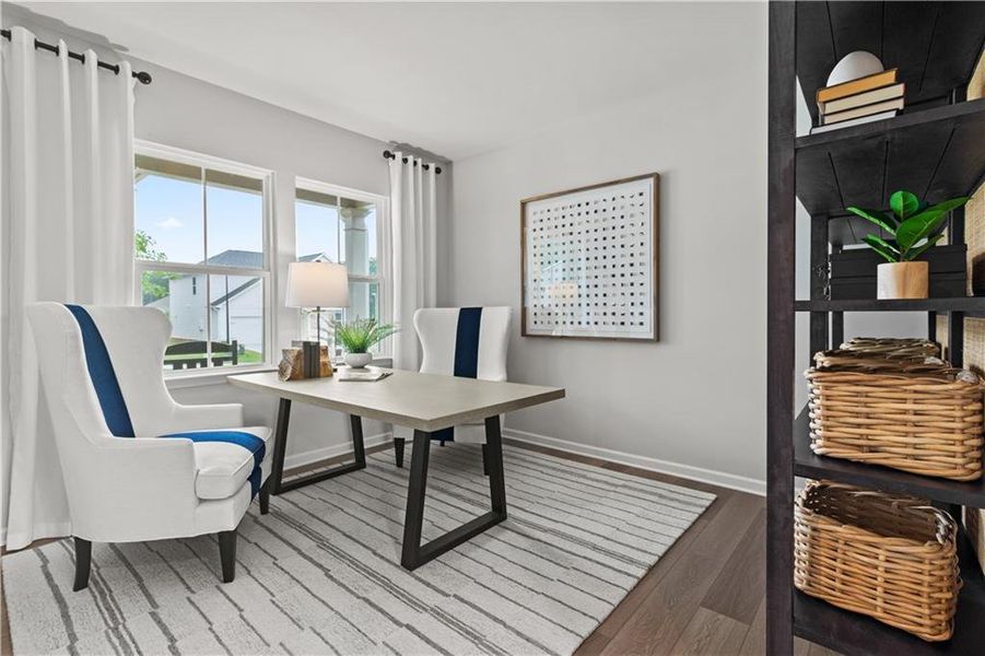 Furnished interior view inside a new home in Avery Ridge, Gainesville (Image 13). Furnished interior view inside a new home in Avery Ridge, Gainesville (Image 13).