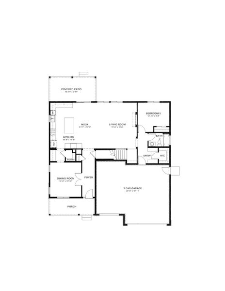 2D floor plan layout for the Jamestown by D.R. Horton in Vantage, Berthoud, CO (Image 3).
