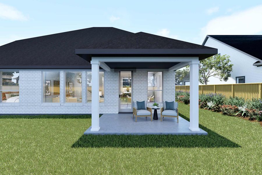 Representative exterior details of a home built from the The Hyacinth by David Weekley Homes in Creekshaw – Classic, Royse City (Image 4).