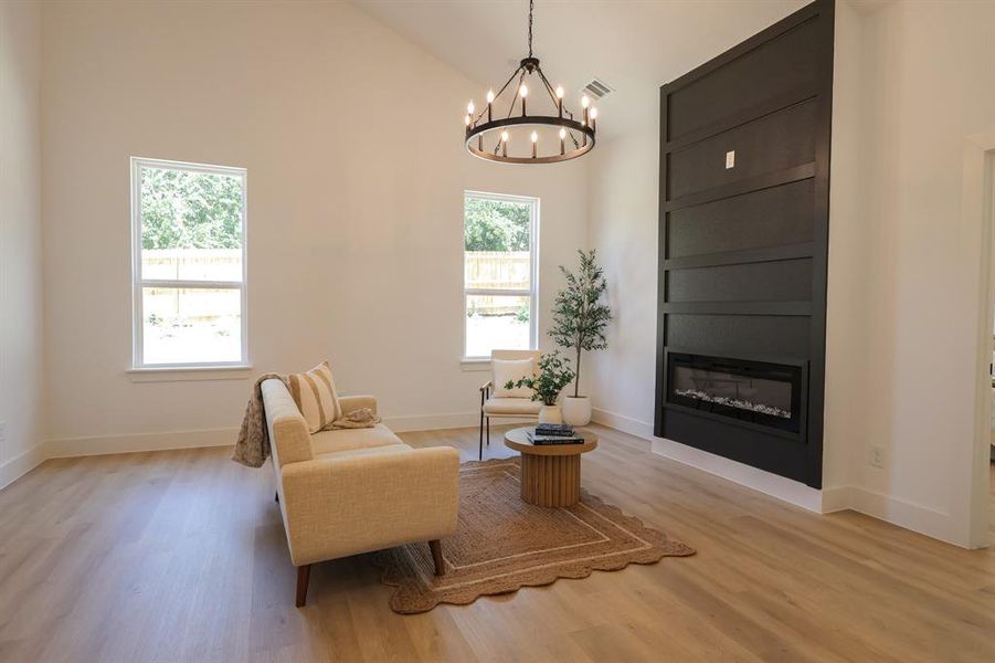 Furnished interior view inside a new home in , Fort Worth (Image 14). Furnished interior view inside a new home in , Fort Worth (Image 14).