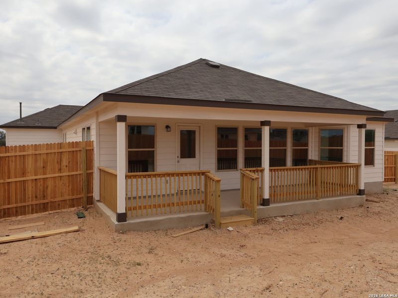 Exterior details and patio area of a home in Hickory Ridge, Elmendorf (Image 4). Exterior details and patio area of a home in Hickory Ridge, Elmendorf (Image 4).