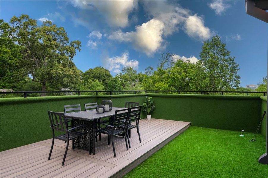 Exterior details and patio area of a home in , Atlanta (Image 29).