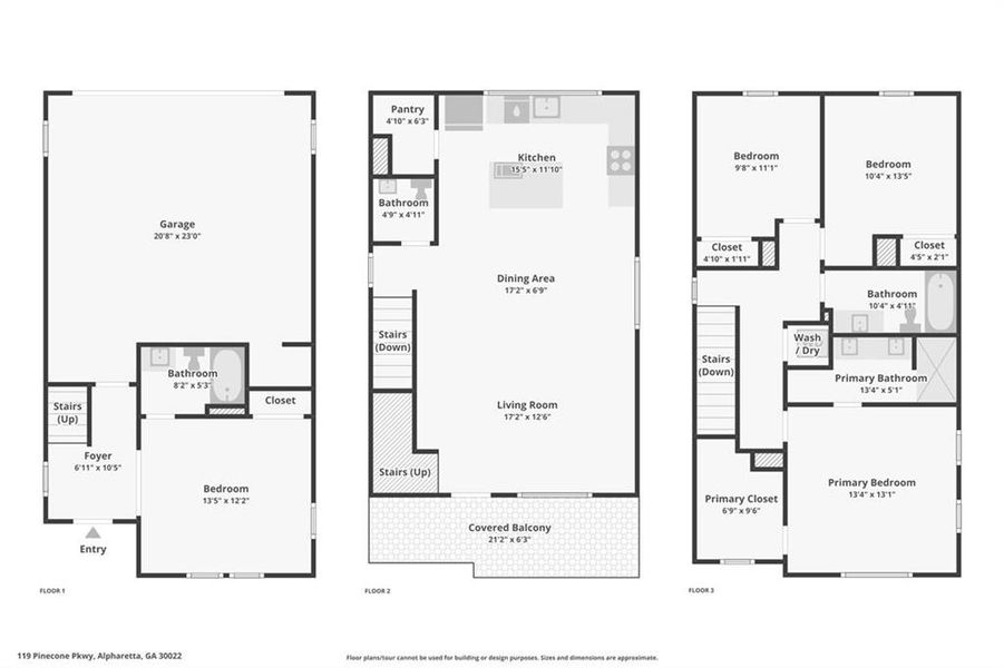 2D floor plan layout of this home in , Alpharetta, GA (Image 5).