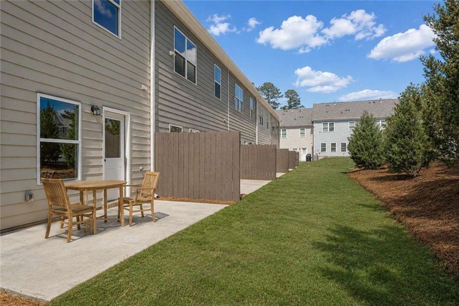 Exterior details and patio area of a home in Cherokee Township, Acworth (Image 20).