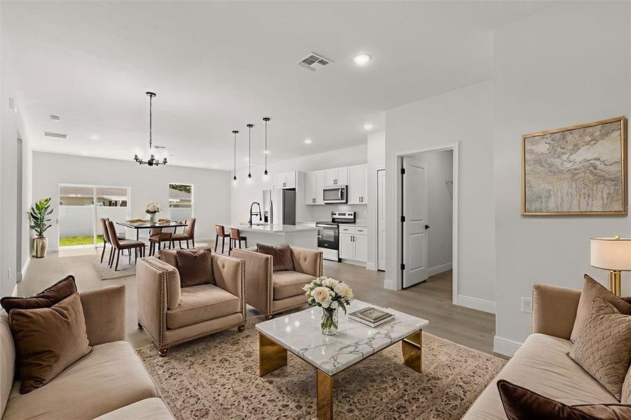 Furnished interior view inside a new home in , Ocala (Image 12). Furnished interior view inside a new home in , Ocala (Image 12).