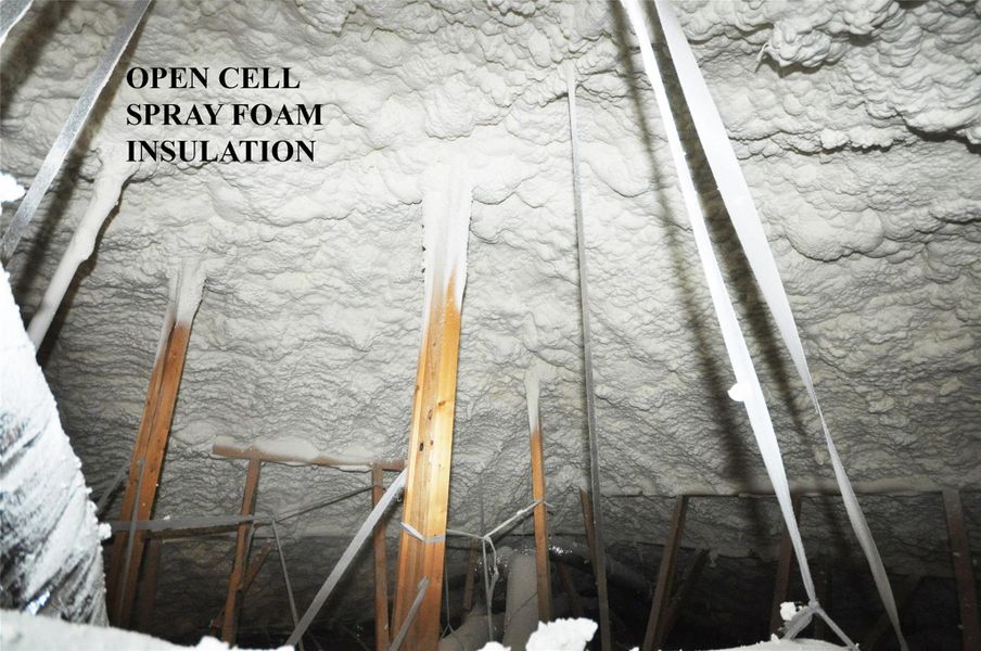 Open Cell spray foam insulation. Open Cell spray foam insulation.