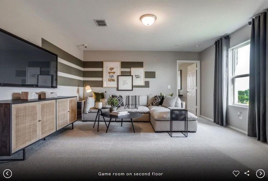 Photo of Centex model home with same floor plan, not of actual home listed.