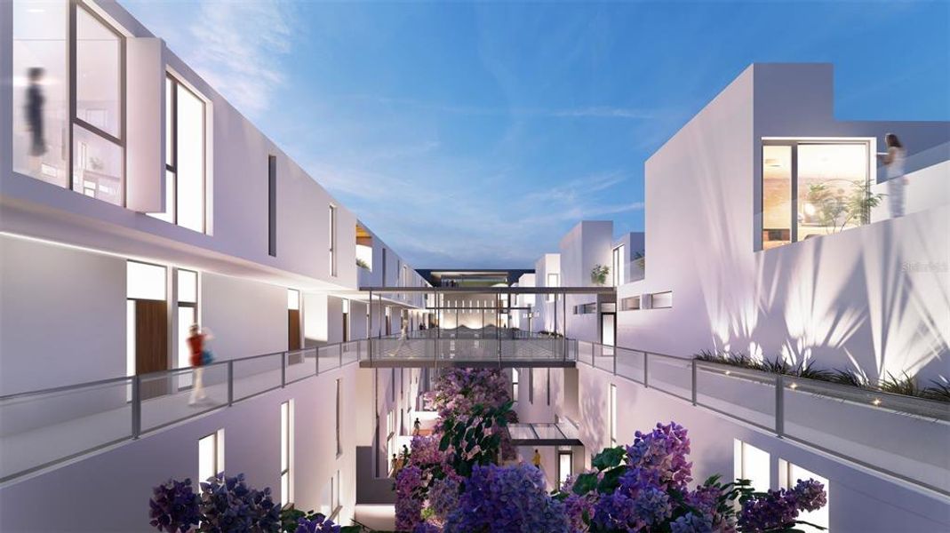 Iconic European design Includes picturesque center courtyard.