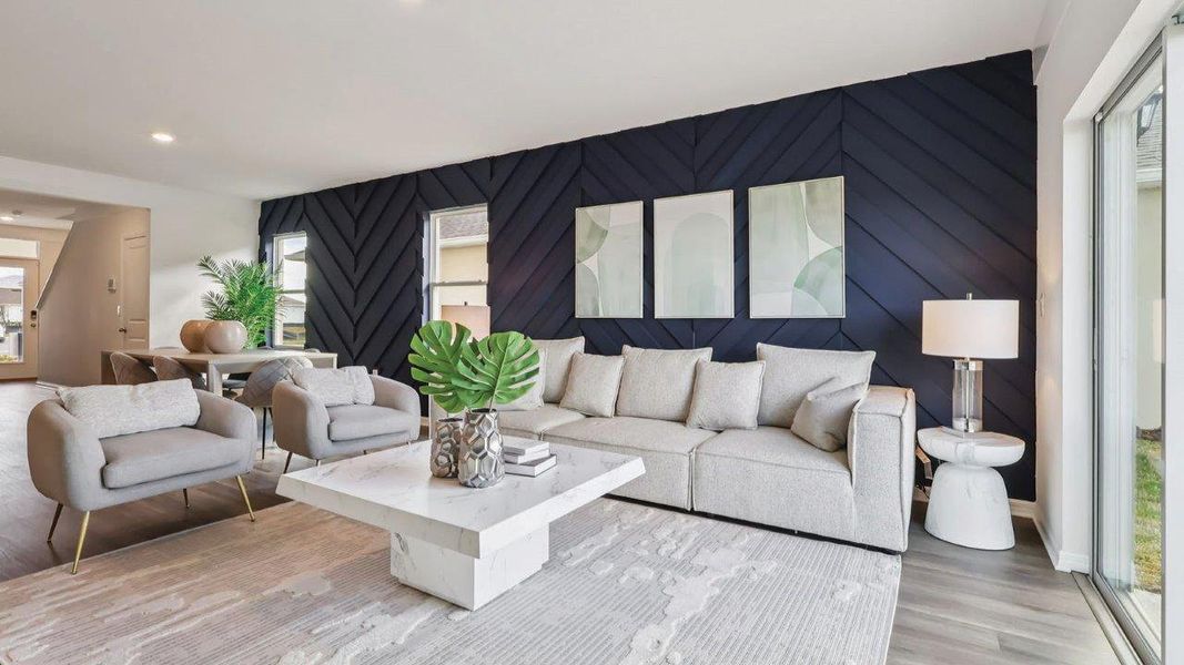 Representative furnished interior of a home built from the Robie by D.R. Horton in Hamilton Bluff, Haines City (Image 7).
