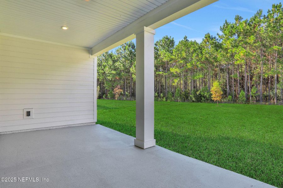 Exterior details and patio area of a home in Silver Landing at SilverLeaf, St. Augustine (Image 20). Exterior details and patio area of a home in Silver Landing at SilverLeaf, St. Augustine (Image 20).