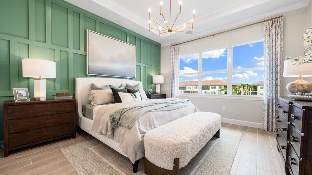 Representative furnished interior of a home built from the Romano by Taylor Morrison in Esplanade by the Islands Coach Homes, Naples (Image 14).