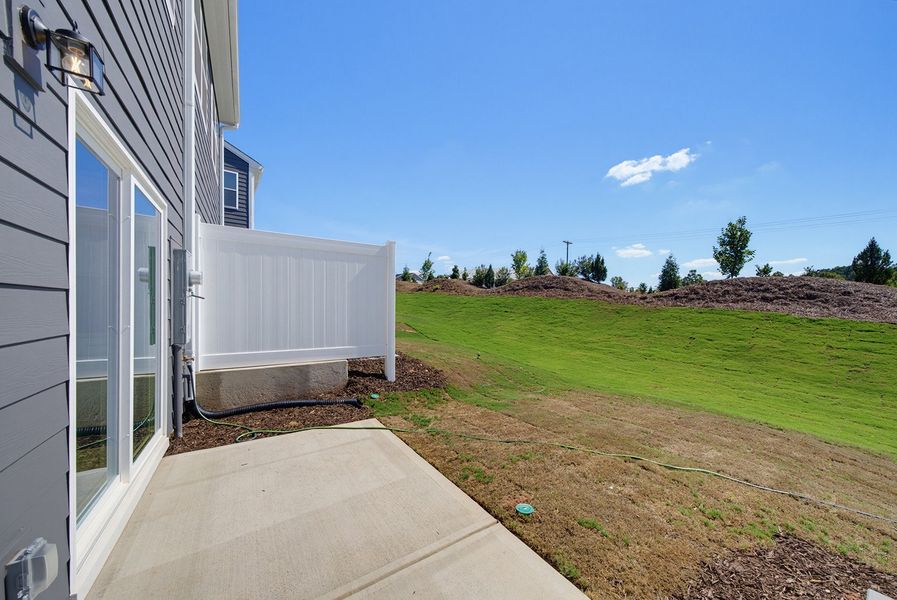 Exterior details and patio area of a home in Sweetbrier, Durham (Image 3).