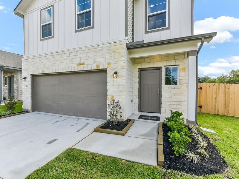 Exterior details and patio area of a home in The Villages at WestPointe, Dayton (Image 3).